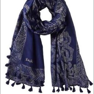 Lilly Pulitzer Treasure Trunk Tassel Scarf
